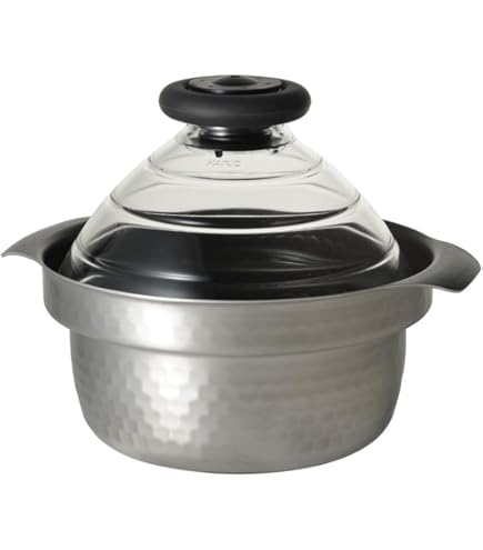 Amazon.com: HARIO GNR-200-B-W Rice Pot with Glass Lid, 2-3 Cups